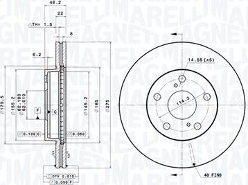 Magneti Marelli 360406089701 - Kočioni disk www.molydon.hr