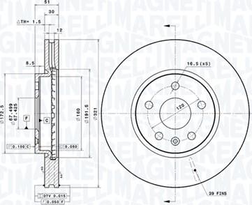 Magneti Marelli 360406080801 - Kočioni disk www.molydon.hr