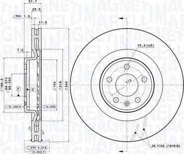 Magneti Marelli 360406081601 - Kočioni disk www.molydon.hr