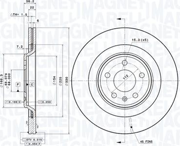 Magneti Marelli 360406081701 - Kočioni disk www.molydon.hr