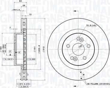 Magneti Marelli 360406088001 - Kočioni disk www.molydon.hr