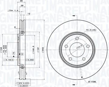 Magneti Marelli 360406087401 - Kočioni disk www.molydon.hr