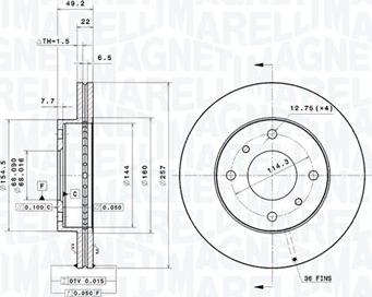 Magneti Marelli 360406035301 - Kočioni disk www.molydon.hr