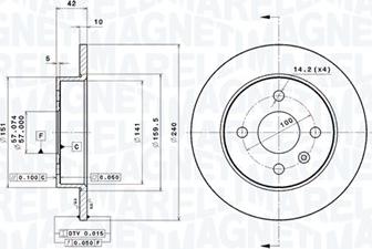 Magneti Marelli 360406038901 - Kočioni disk www.molydon.hr