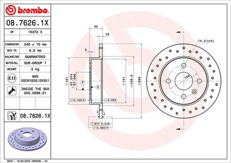 Magneti Marelli 360406038902 - Kočioni disk www.molydon.hr