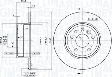 Magneti Marelli 360406038501 - Kočioni disk www.molydon.hr