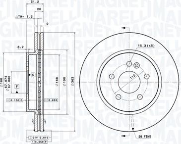 Magneti Marelli 360406033601 - Kočioni disk www.molydon.hr