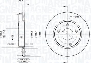 Magneti Marelli 360406032601 - Kočioni disk www.molydon.hr