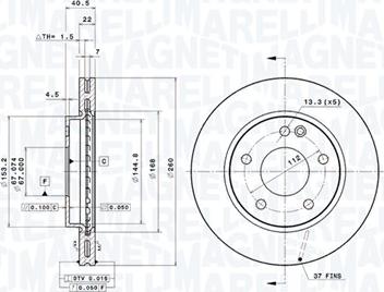 Magneti Marelli 360406032701 - Kočioni disk www.molydon.hr