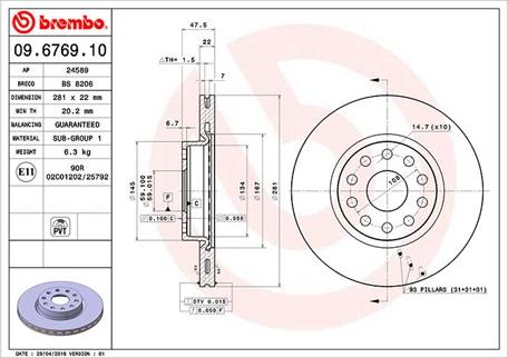 Magneti Marelli 360406029000 - Kočioni disk www.molydon.hr