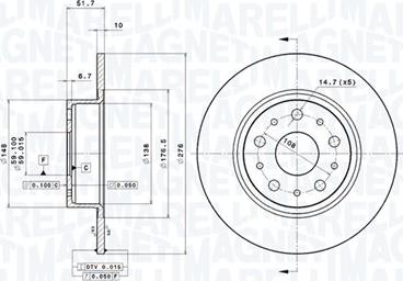 Magneti Marelli 360406029301 - Kočioni disk www.molydon.hr