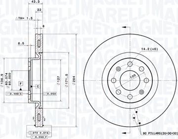 Magneti Marelli 360406024101 - Kočioni disk www.molydon.hr