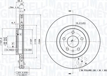 Magneti Marelli 360406028901 - Kočioni disk www.molydon.hr