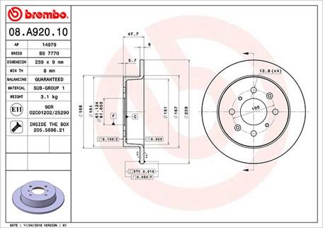 Magneti Marelli 360406079400 - Kočioni disk www.molydon.hr