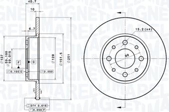 Magneti Marelli 360406079001 - Kočioni disk www.molydon.hr