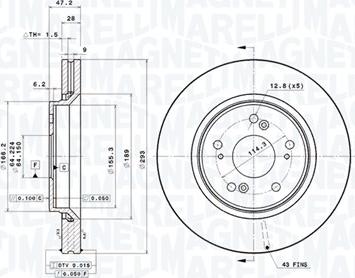 Magneti Marelli 360406079101 - Kočioni disk www.molydon.hr