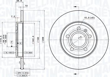 Magneti Marelli 360406075301 - Kočioni disk www.molydon.hr