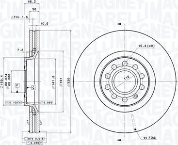 Magneti Marelli 360406075201 - Kočioni disk www.molydon.hr