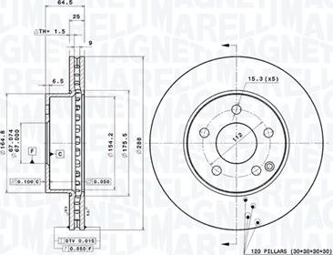 Magneti Marelli 360406076800 - Kočioni disk www.molydon.hr