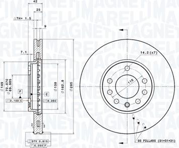 Magneti Marelli 360406070301 - Kočioni disk www.molydon.hr