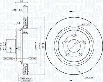 Magneti Marelli 360406071601 - Kočioni disk www.molydon.hr