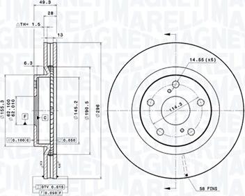 Magneti Marelli 360406078801 - Kočioni disk www.molydon.hr