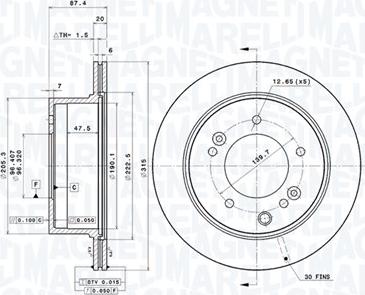 Magneti Marelli 360406078301 - Kočioni disk www.molydon.hr