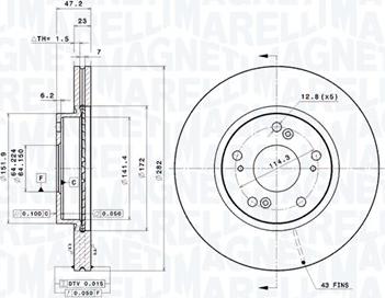 Magneti Marelli 360406072301 - Kočioni disk www.molydon.hr