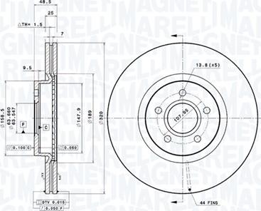 Magneti Marelli 360406077900 - Kočioni disk www.molydon.hr