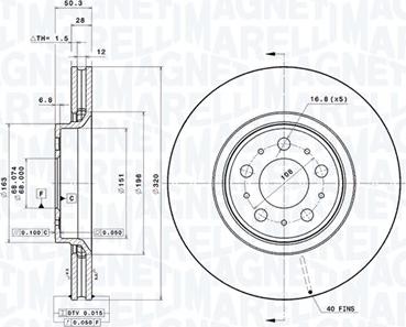 Magneti Marelli 360406077400 - Kočioni disk www.molydon.hr