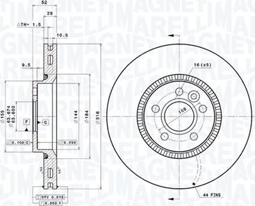 Magneti Marelli 360406077300 - Kočioni disk www.molydon.hr