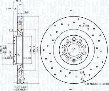 Magneti Marelli 360406149002 - Kočioni disk www.molydon.hr