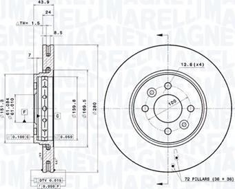 Magneti Marelli 360406145601 - Kočioni disk www.molydon.hr