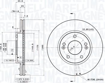 Magneti Marelli 360406154301 - Kočioni disk www.molydon.hr