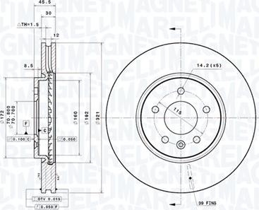 Magneti Marelli 360406155401 - Kočioni disk www.molydon.hr