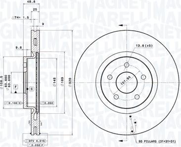 Magneti Marelli 360406156401 - Kočioni disk www.molydon.hr