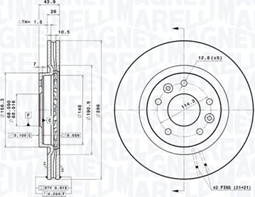 Magneti Marelli 360406156801 - Kočioni disk www.molydon.hr