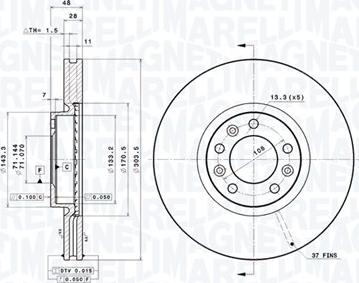 Magneti Marelli 360406152101 - Kočioni disk www.molydon.hr