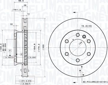 Magneti Marelli 360406166001 - Kočioni disk www.molydon.hr