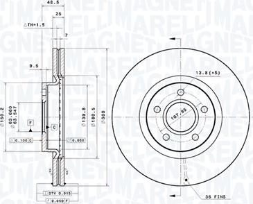 Magneti Marelli 360406162901 - Kočioni disk www.molydon.hr