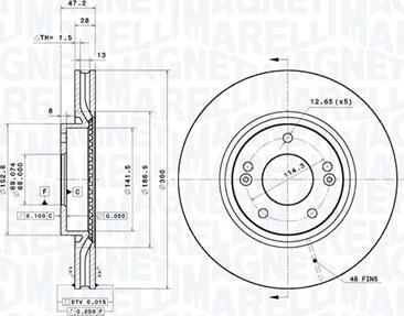 Magneti Marelli 360406167001 - Kočioni disk www.molydon.hr