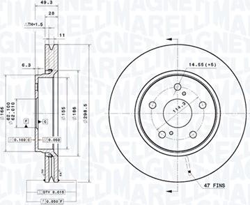 Magneti Marelli 360406167301 - Kočioni disk www.molydon.hr