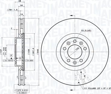 Magneti Marelli 360406109901 - Kočioni disk www.molydon.hr