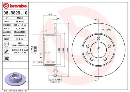 Magneti Marelli 360406106500 - Kočioni disk www.molydon.hr