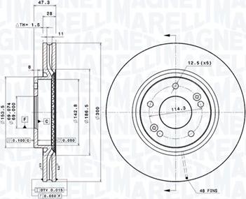 Magneti Marelli 360406108801 - Kočioni disk www.molydon.hr