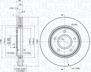 Magneti Marelli 360406119601 - Kočioni disk www.molydon.hr