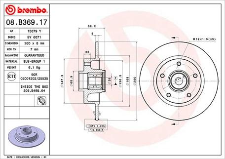 Magneti Marelli 360406119000 - Kočioni disk www.molydon.hr