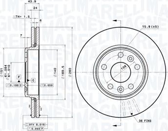 Magneti Marelli 360406119201 - Kočioni disk www.molydon.hr