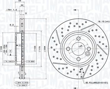 Magneti Marelli 360406114901 - Kočioni disk www.molydon.hr