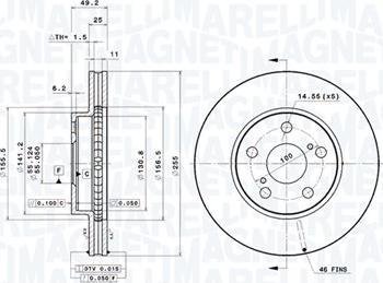 Magneti Marelli 360406115501 - Kočioni disk www.molydon.hr